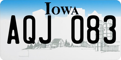 IA license plate AQJ083