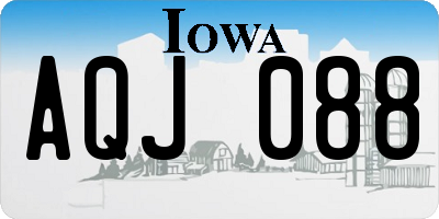 IA license plate AQJ088