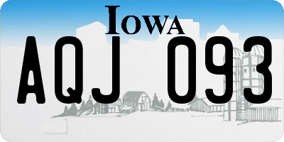 IA license plate AQJ093