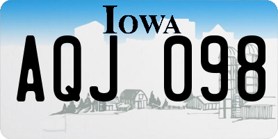 IA license plate AQJ098