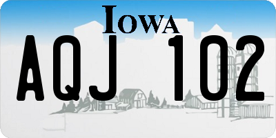IA license plate AQJ102