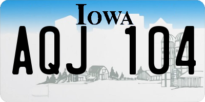 IA license plate AQJ104