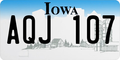 IA license plate AQJ107