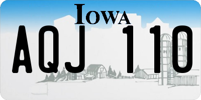 IA license plate AQJ110