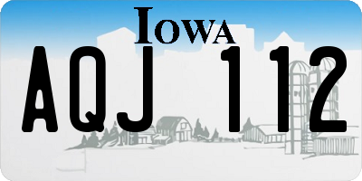 IA license plate AQJ112
