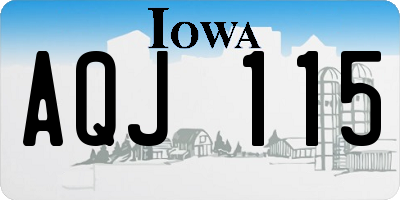 IA license plate AQJ115