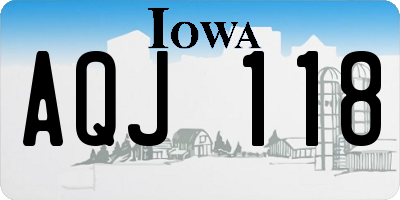 IA license plate AQJ118