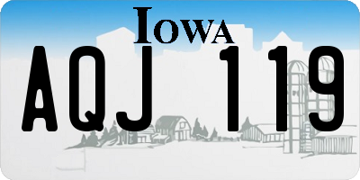 IA license plate AQJ119