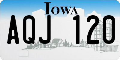IA license plate AQJ120