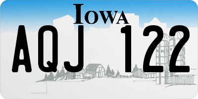 IA license plate AQJ122