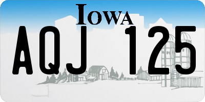 IA license plate AQJ125