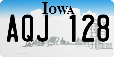 IA license plate AQJ128