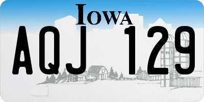 IA license plate AQJ129