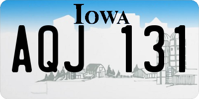 IA license plate AQJ131