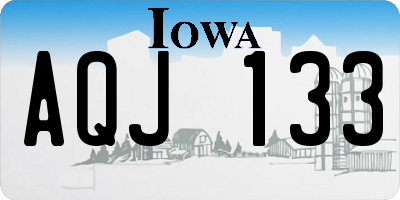 IA license plate AQJ133