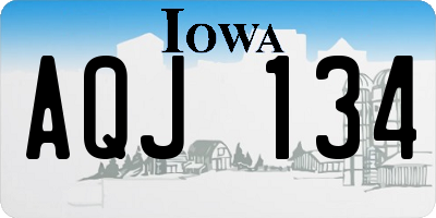 IA license plate AQJ134