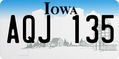 IA license plate AQJ135