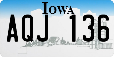 IA license plate AQJ136