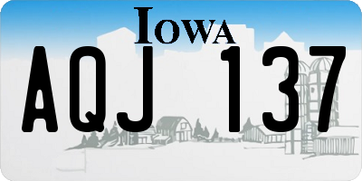 IA license plate AQJ137