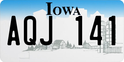 IA license plate AQJ141
