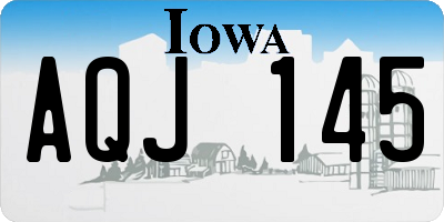 IA license plate AQJ145