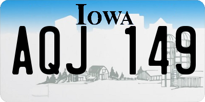 IA license plate AQJ149
