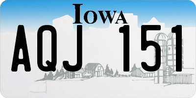 IA license plate AQJ151