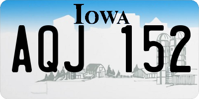 IA license plate AQJ152