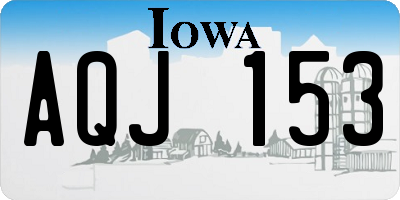 IA license plate AQJ153