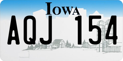 IA license plate AQJ154
