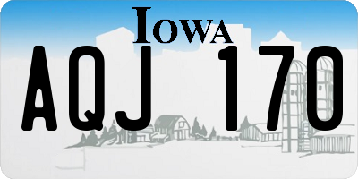 IA license plate AQJ170