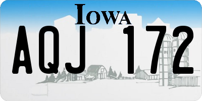 IA license plate AQJ172