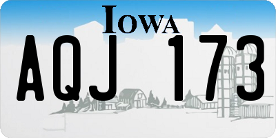 IA license plate AQJ173
