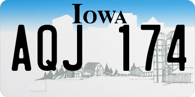 IA license plate AQJ174