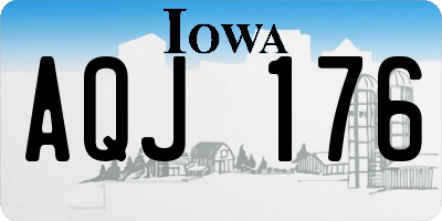 IA license plate AQJ176