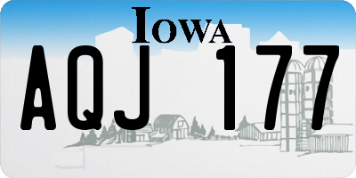 IA license plate AQJ177