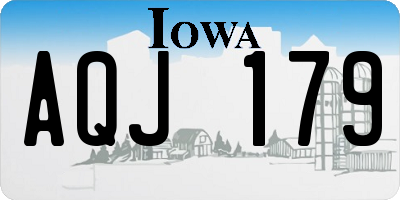 IA license plate AQJ179