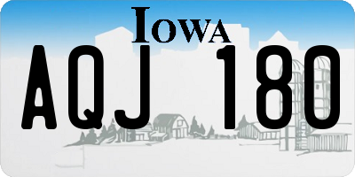 IA license plate AQJ180