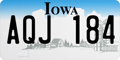 IA license plate AQJ184