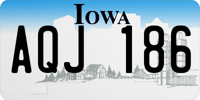 IA license plate AQJ186
