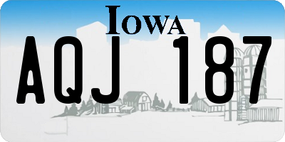 IA license plate AQJ187