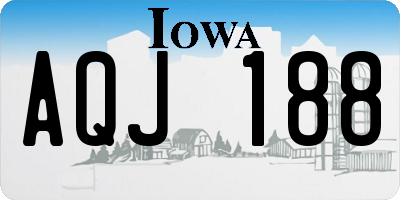 IA license plate AQJ188