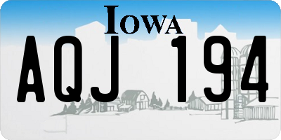 IA license plate AQJ194