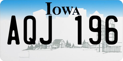 IA license plate AQJ196