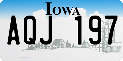 IA license plate AQJ197
