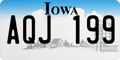 IA license plate AQJ199