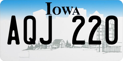 IA license plate AQJ220