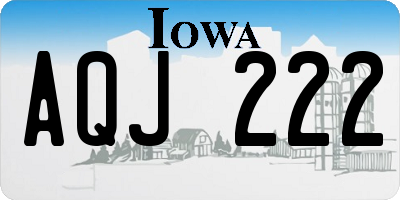 IA license plate AQJ222