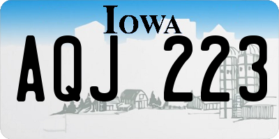 IA license plate AQJ223