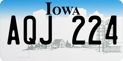 IA license plate AQJ224